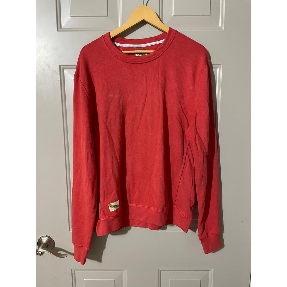 Tracksmith Sweatshirt Mens Large Red Good Crewneck Long Sleeve French Terry T31